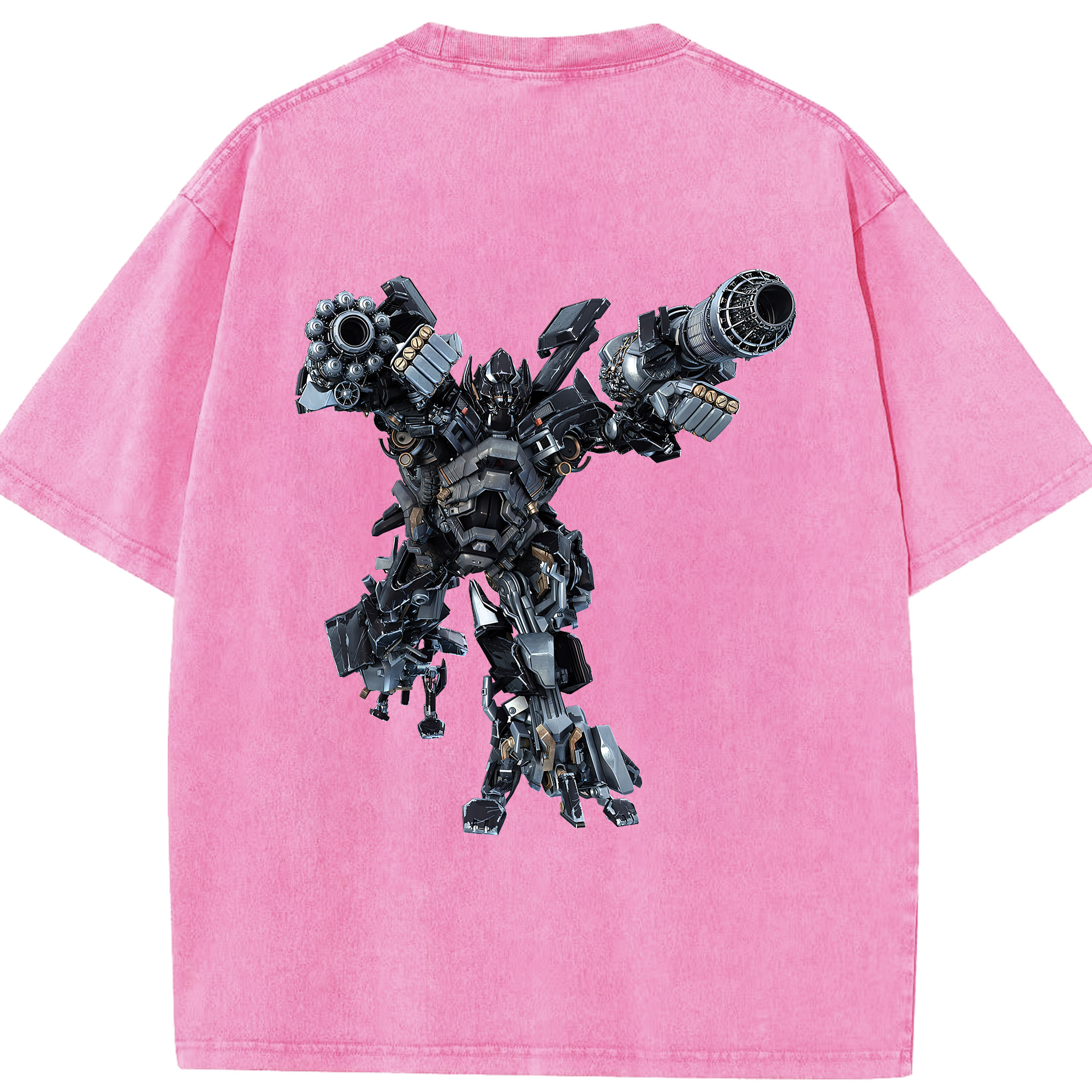 （画像用） Transformers トランスフォーマー 綿100% ヴィンテージ風 半袖Tシャツ（背面プリント）